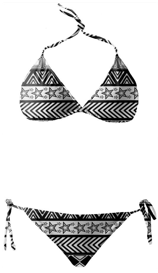 Black and White Tribal Art Bikini