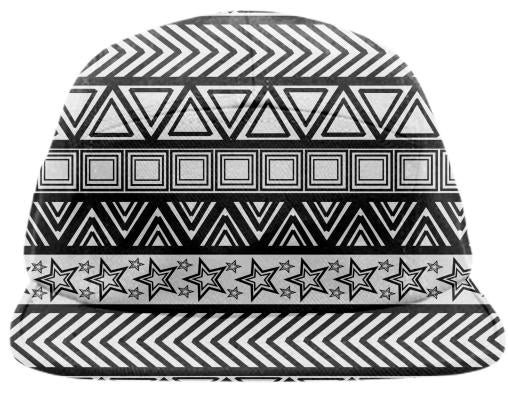 Black And White Tribal Art Cap