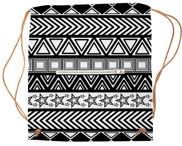 Black And White Tribal Art Bag