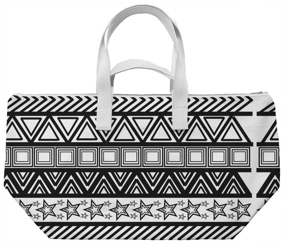 Black and White Tribal Art Bag