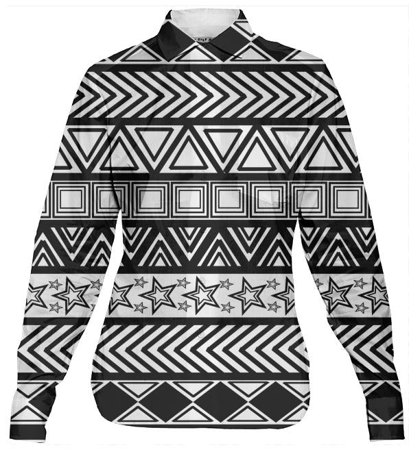 Black And White Tribal Art Shirt