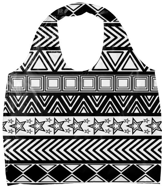Black And White Tribal Art Bag