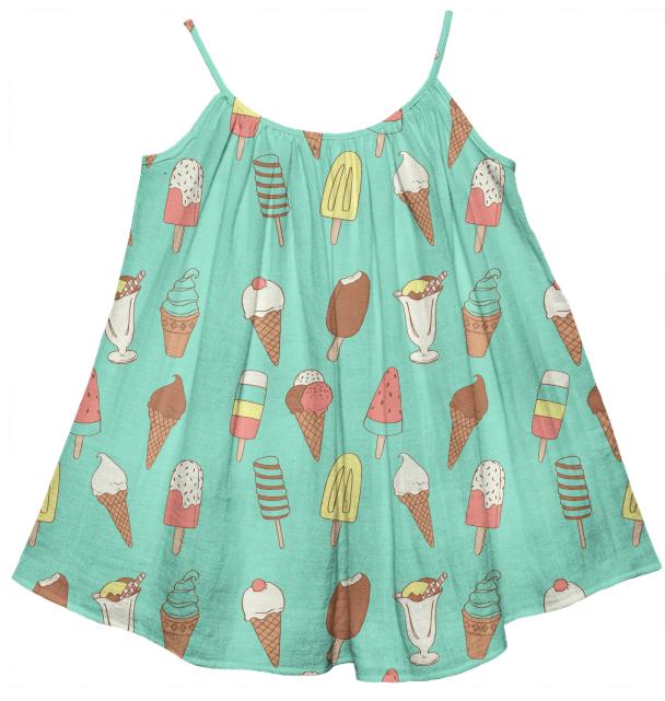 Ice cream addiction kids tent dress