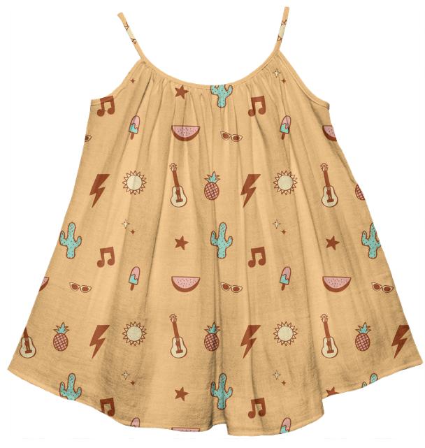 Summer vibes kids tent dress