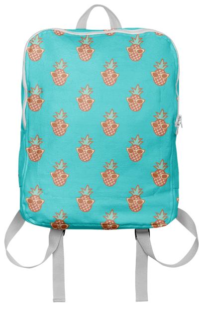 Pineapple with sunglasses backpack