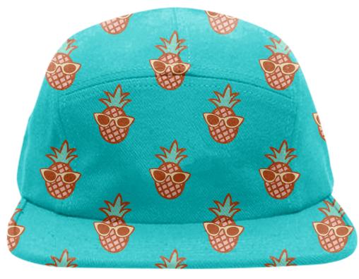 Pineapple with sunglasses baseball hat