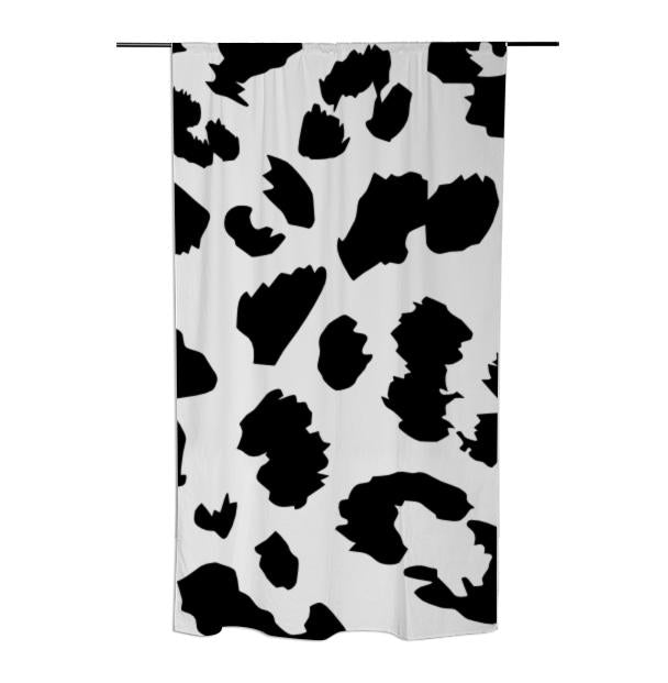 Curtain Leopard Animal Print black white