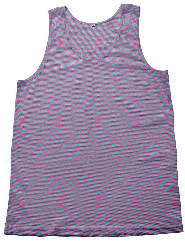 zigzag mountain tank purple and teal