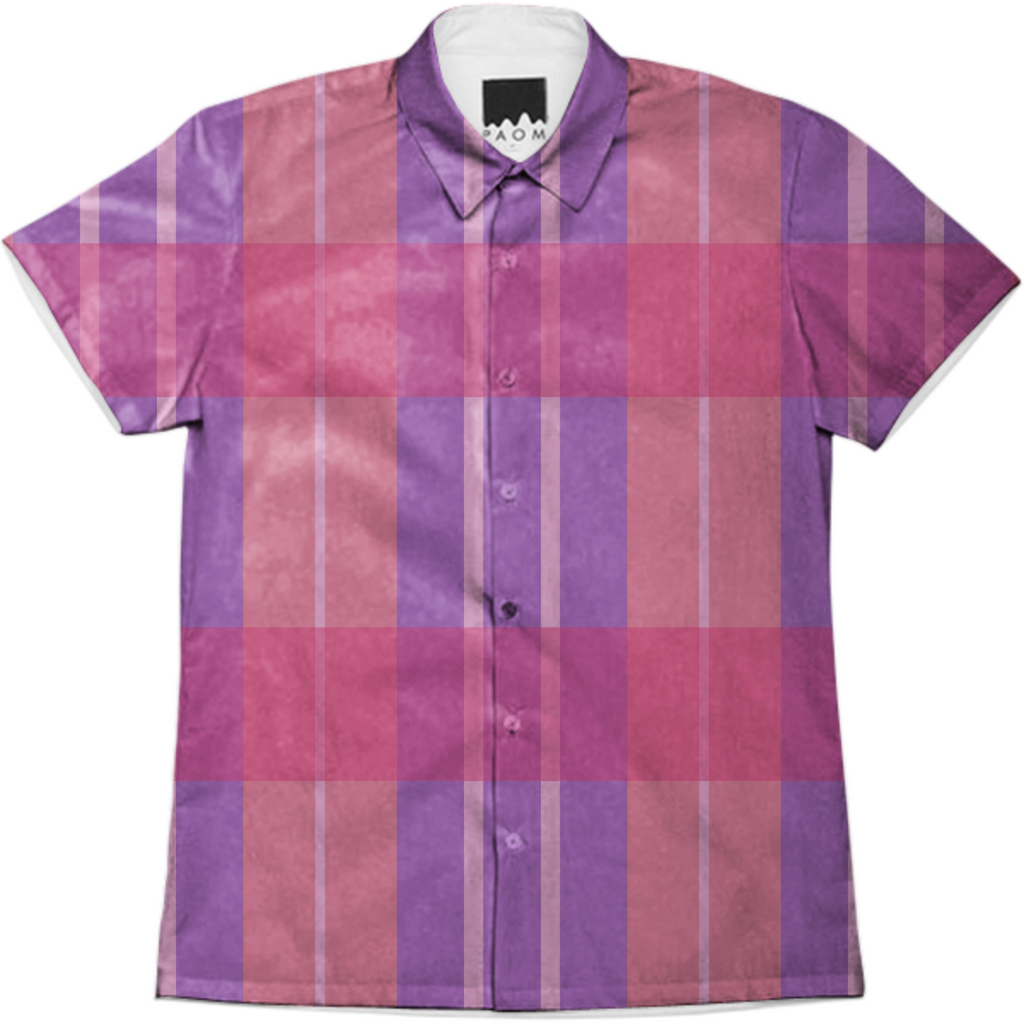 Pink Plaid Short Sleeve Workshirt