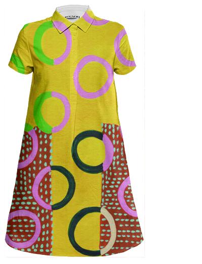Circle Sisters Quilt Shirt Dress