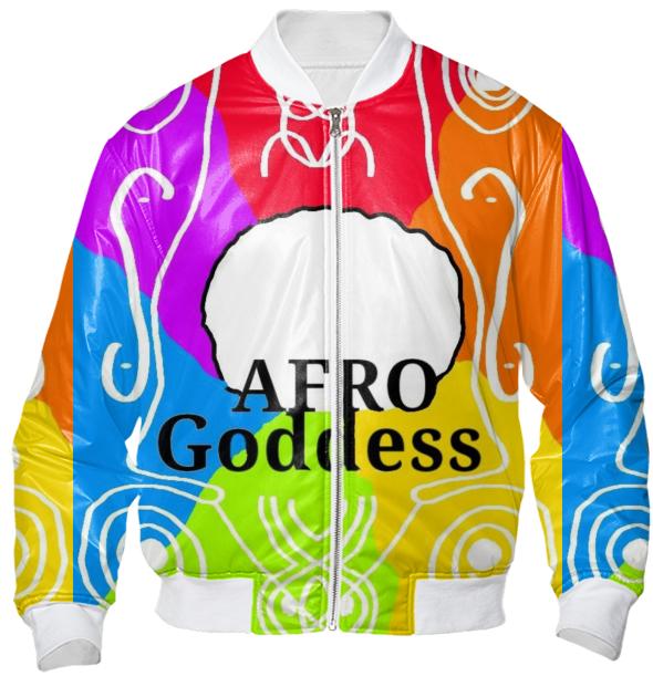 Afro Goddess Logo Bomber