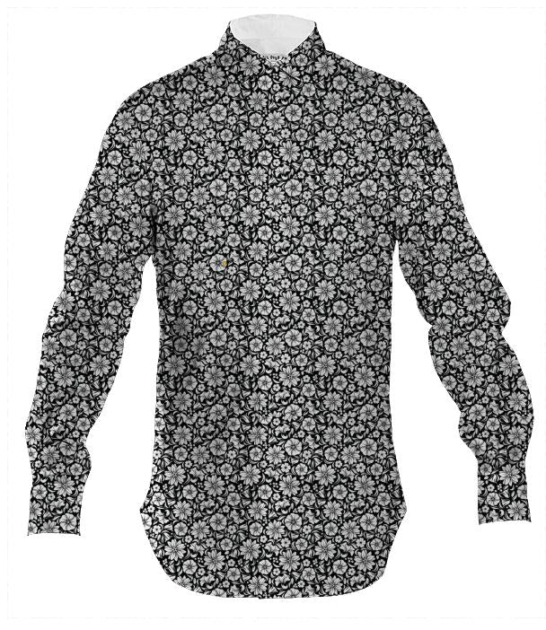 Black and white Floral Print Shirt