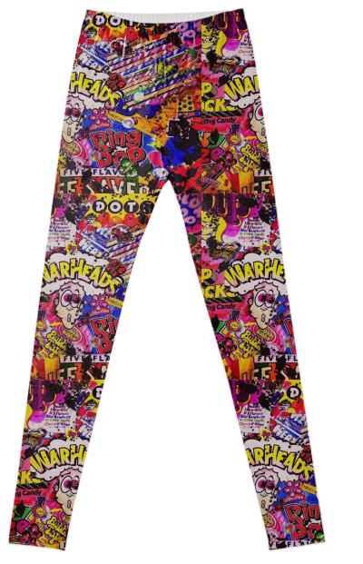 90s candy collage leggings