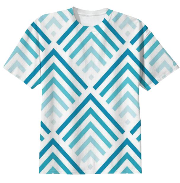 Blue Pattern T Shirt