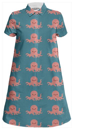 Octopus Mini Shirt Dress