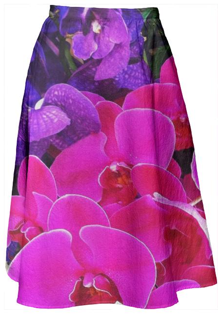 Orchids Midi Skirt