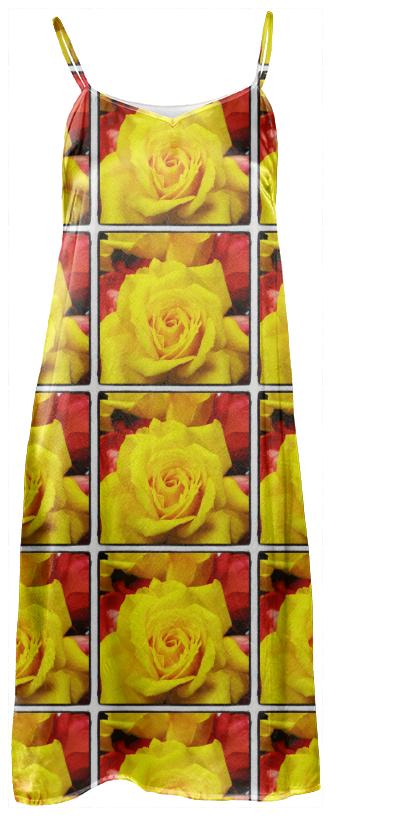 Yellow Rose Slip Dress