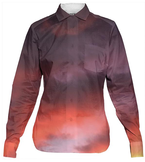 Moody Sunset Women s Button Down