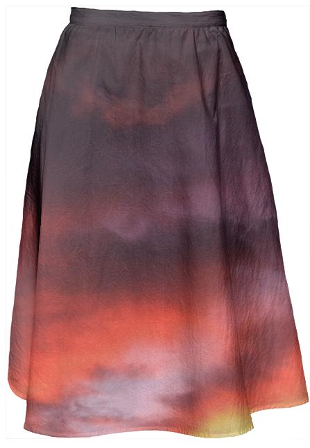 Moody Sunset Midi Skirt