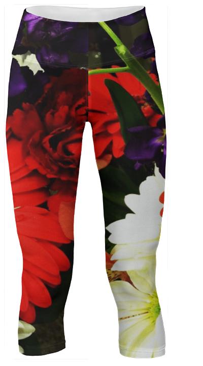 Bold Flowers Yoga Pants