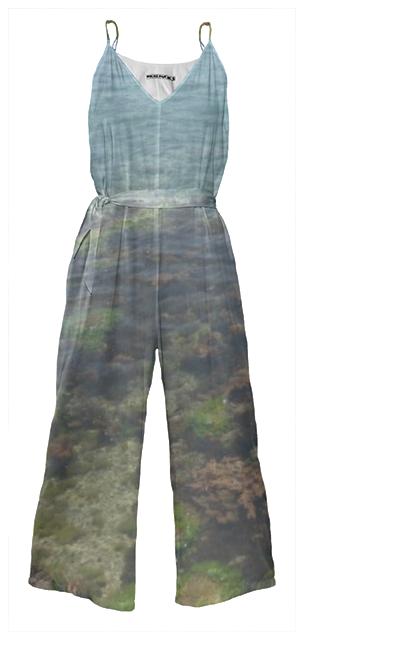 Adriatic Sea Tie Waist Jumpsuit