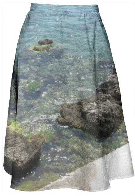 Adriatic Sea Midi Skirt