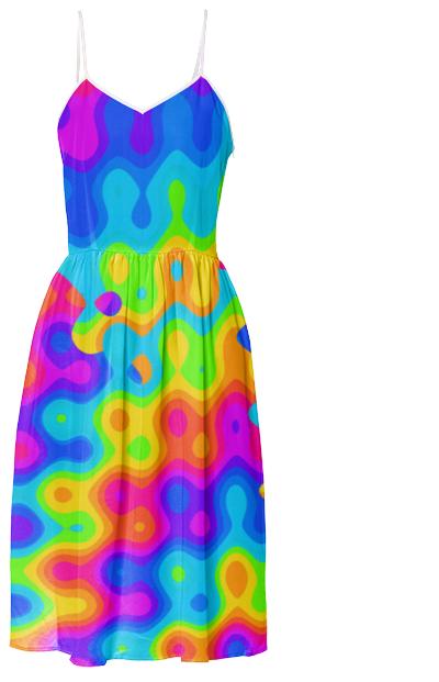 Psychedelic Acid Rainbow Dress
