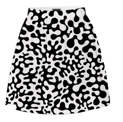 Black and White Blots Skirt