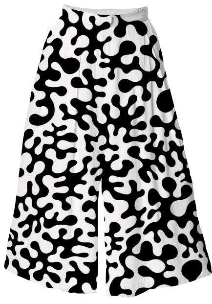 Black and White Blots Culottes