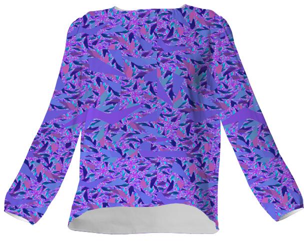 Lavender Confetti Silk Shirt