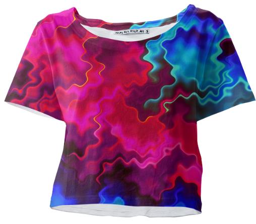 Psychedelic Pink Wavy Tee Shirt