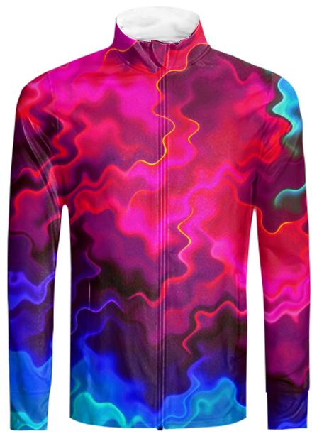 Psychedelic Pink Wavy Tracksuit Jacket