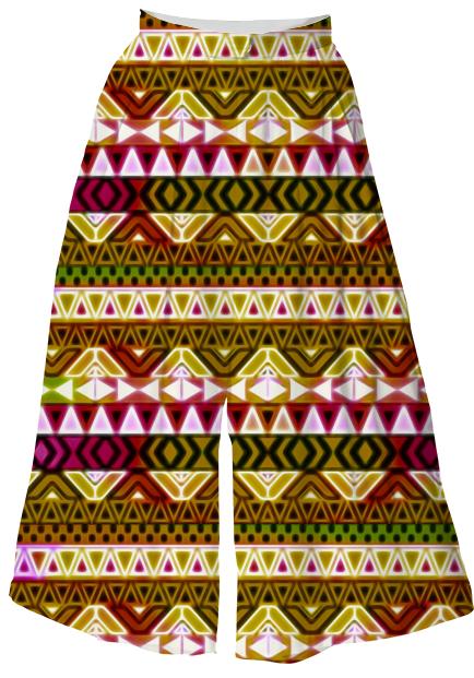 Gold Tribal Pattern Culottes
