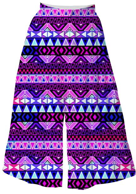 Purple Tribal Pattern Culottes