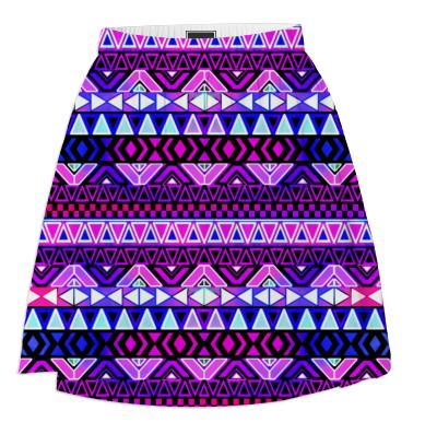 Purple Tribal Pattern Summer Skirt