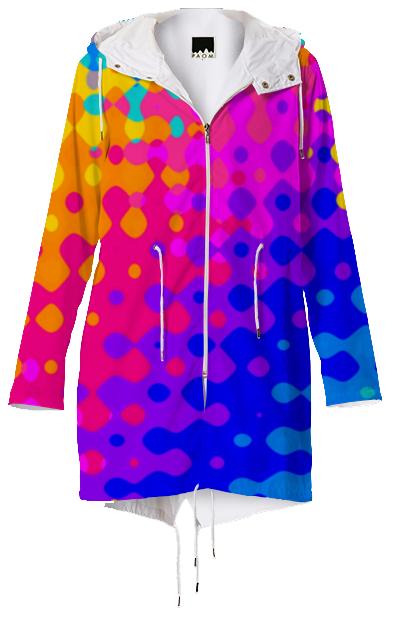 Psychedelic Hippy Pattern Raincoat