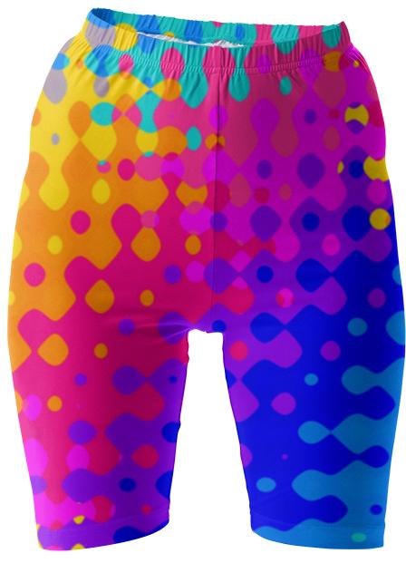 Psychedelic Hippy Pattern Bike Shorts