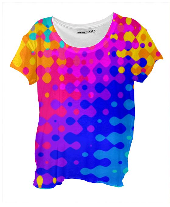 Psychedelic Hippy Pattern Drape Shirt