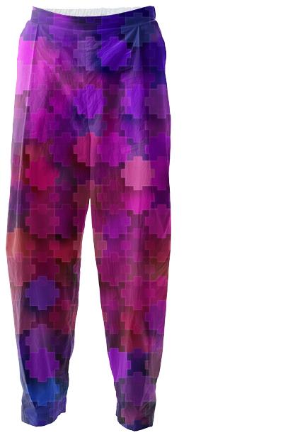 Strange Pink Square Puzzle Pieces Pattern Relaxed Pant