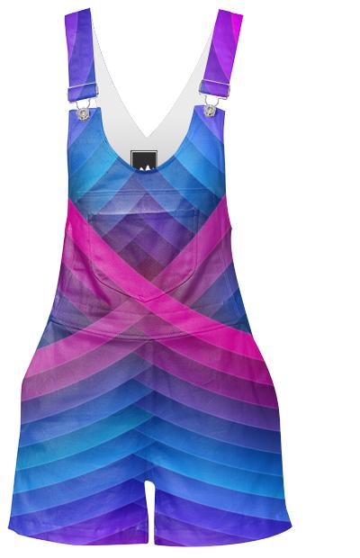 Blue and Pink Arches Short Over All s