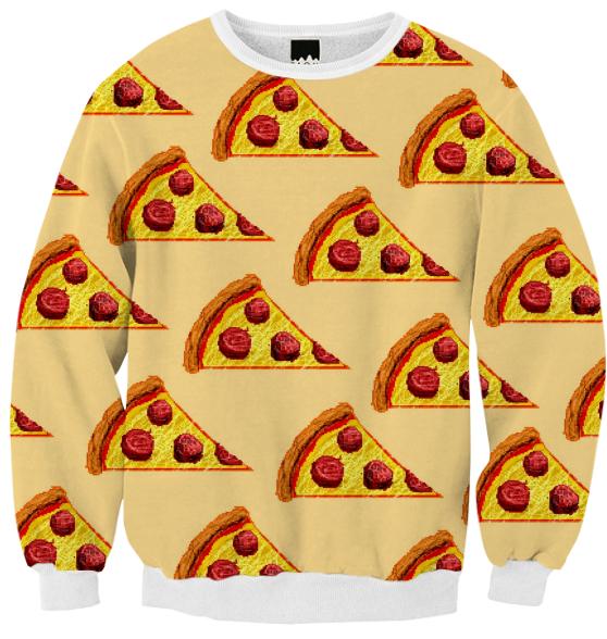 Love For Pizza Ribbed Sweatshirt