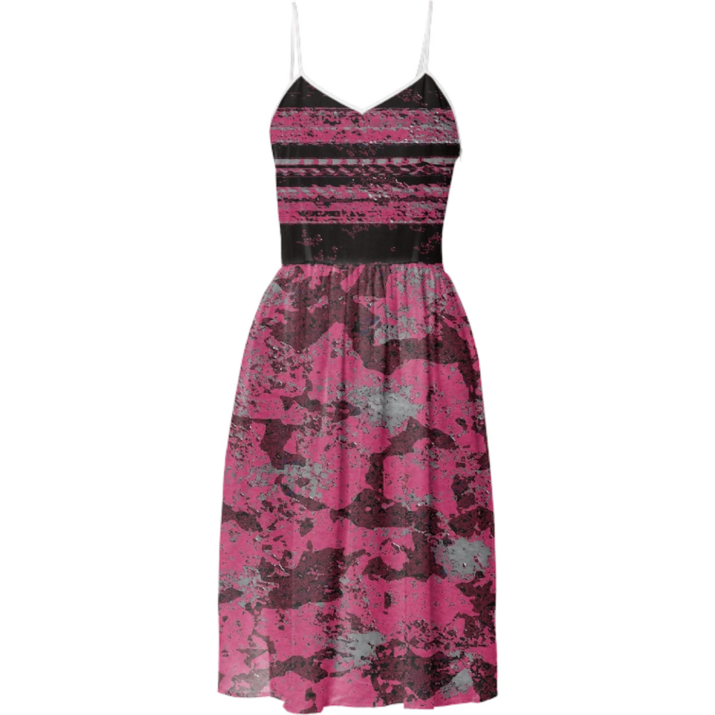 Black velvet in pink/silver