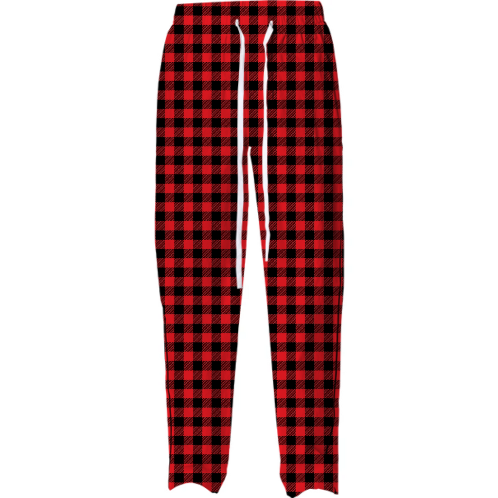 Red and Black Buffalo Print pajama bottoms