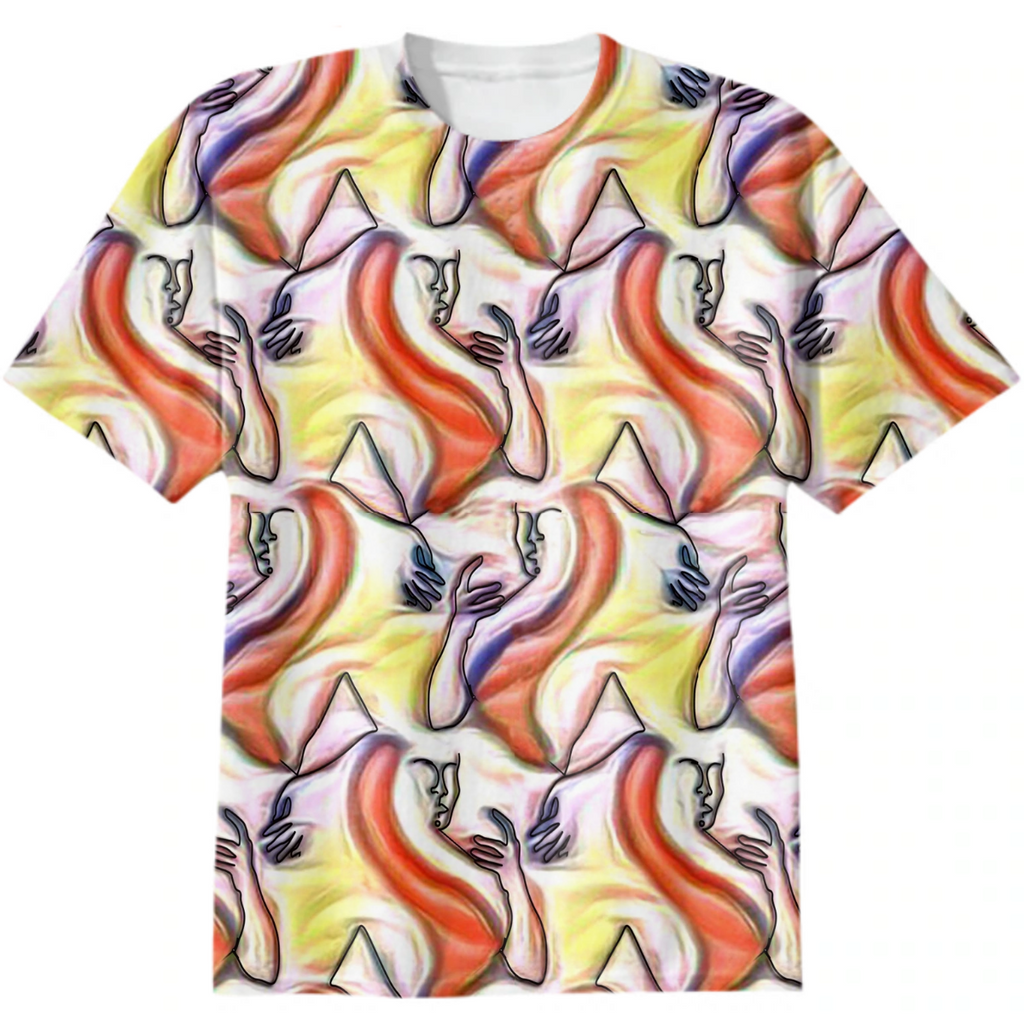 girl , phone, abstract art, line, spot, redhead, minimalism, trend  year