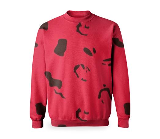 Designers sweater Red with Color Dots