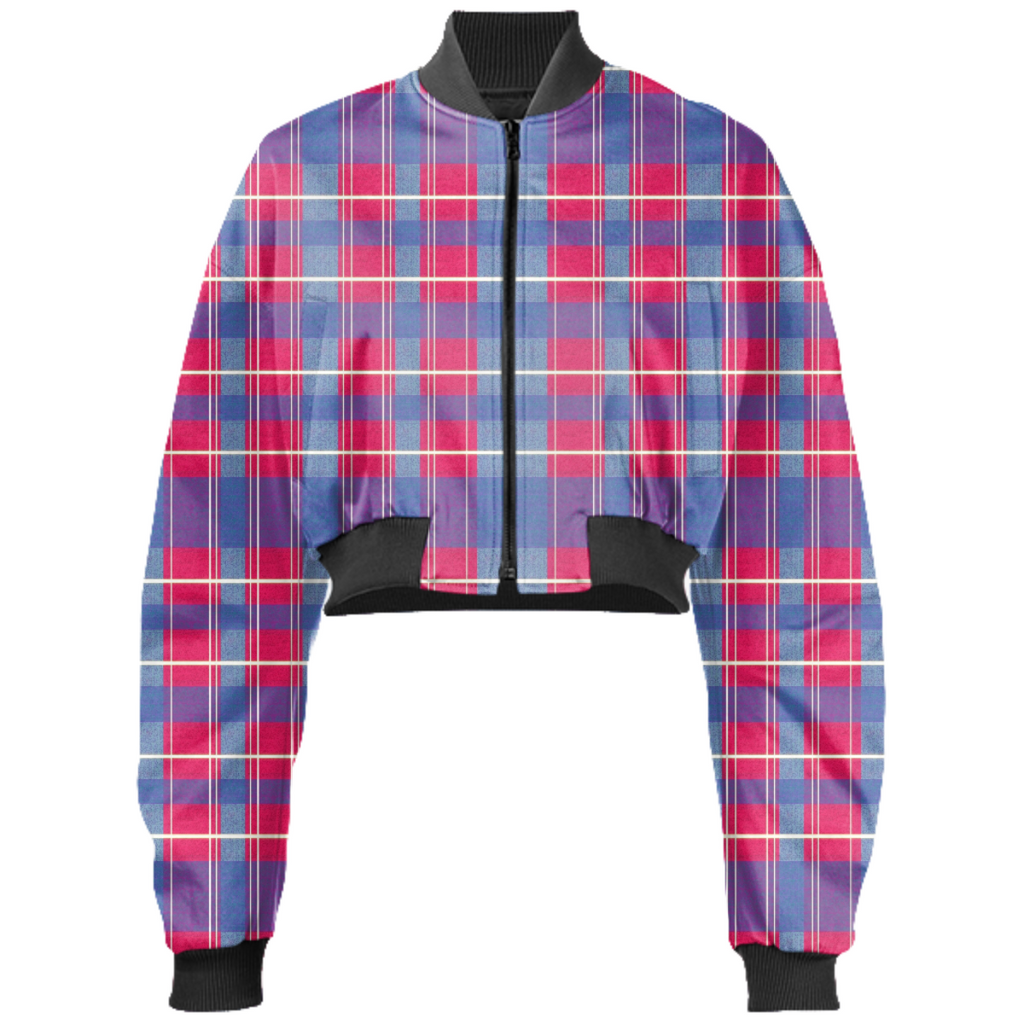 Purple Pop Plaid Bomber