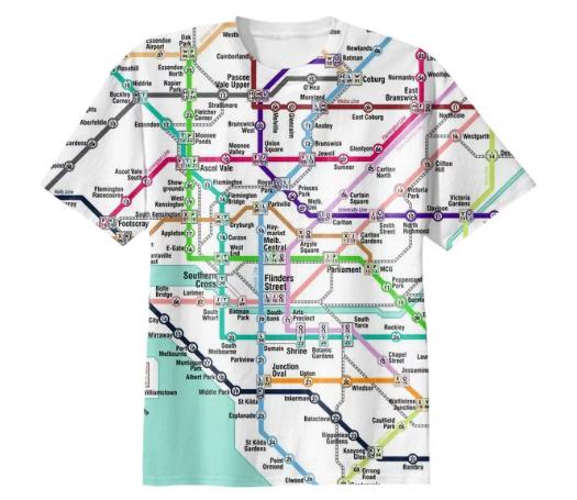 MELxTKY subway map shirt