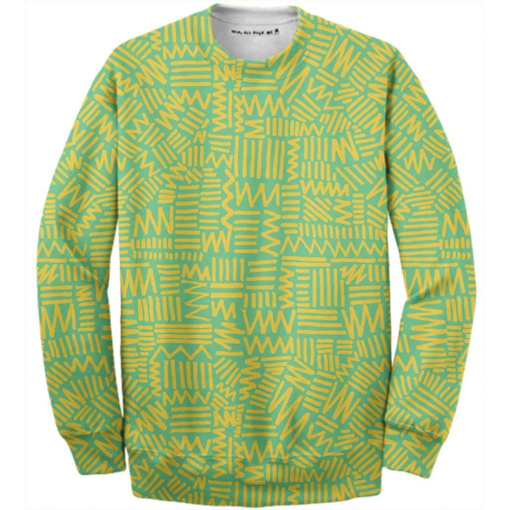 Zig Zags and Lines Pullover Colour Way 1