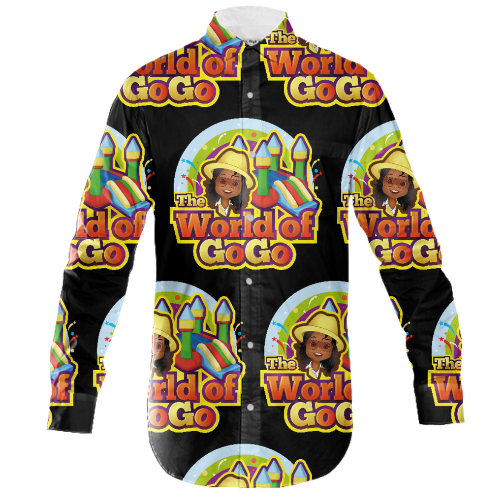 Black World of GoGo Button Up