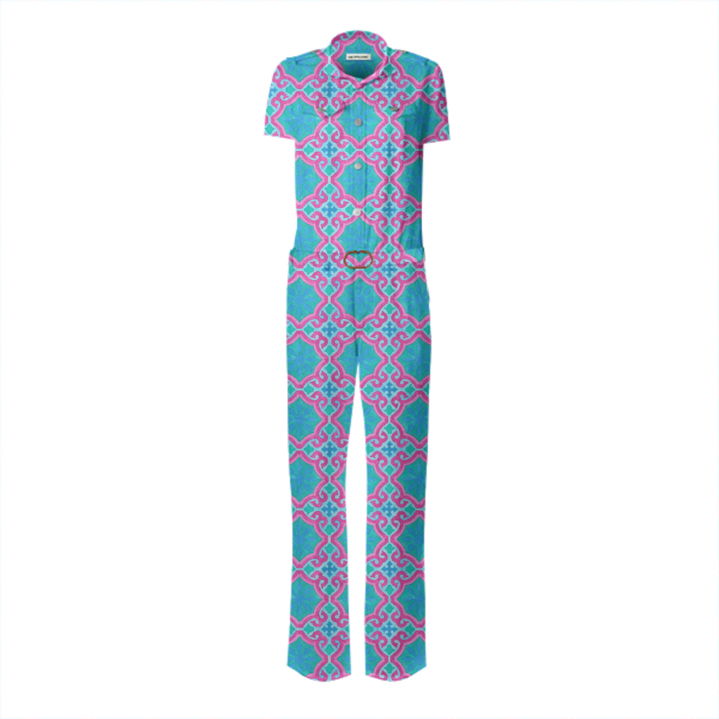 The Moors of Palm Springs Belted Jumpsuit by Frank-Joseph